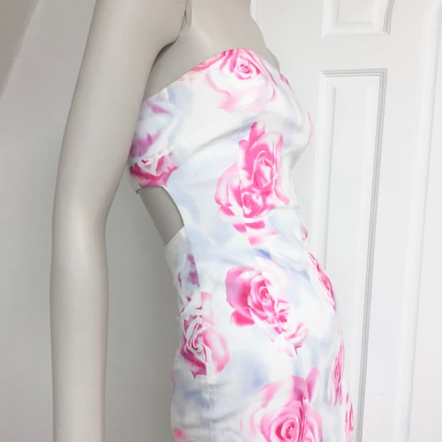 Versus 1990’s airbrush Rose mini dress
