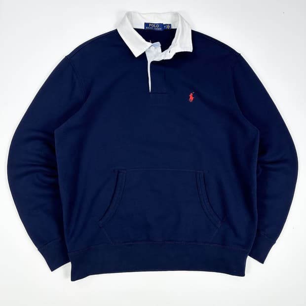 폴로 랄프로렌 클래식 럭비티 맨투맨 네이비 M