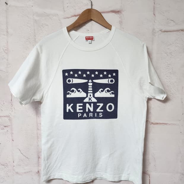 겐조 화이트 반팔 티셔츠