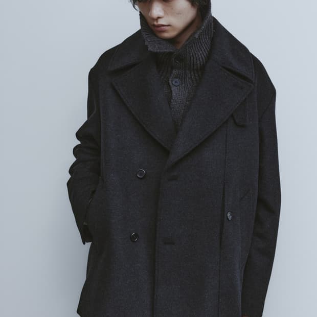 Pea coat charcoal grey  (m)