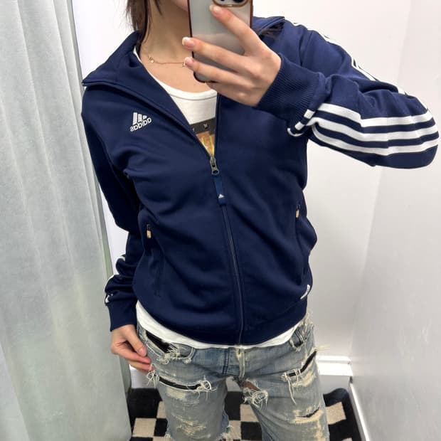 아디다스 네이비 트랙탑 져지 