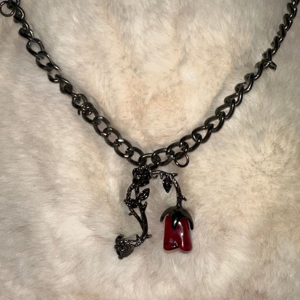 오리엔탈 고스펑크 장미 목걸이