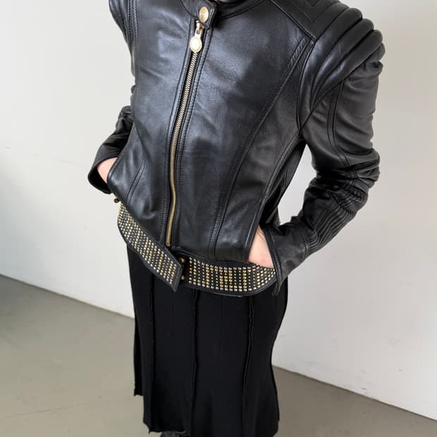 Versace for H&m Stud leather jacket
