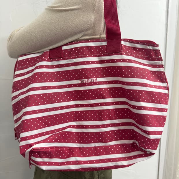 hush hush red dot bag