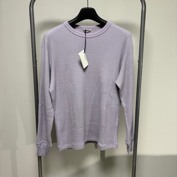 3) 오라리 24aw 울 코튼 써멀 와플 니트 롱슬리브