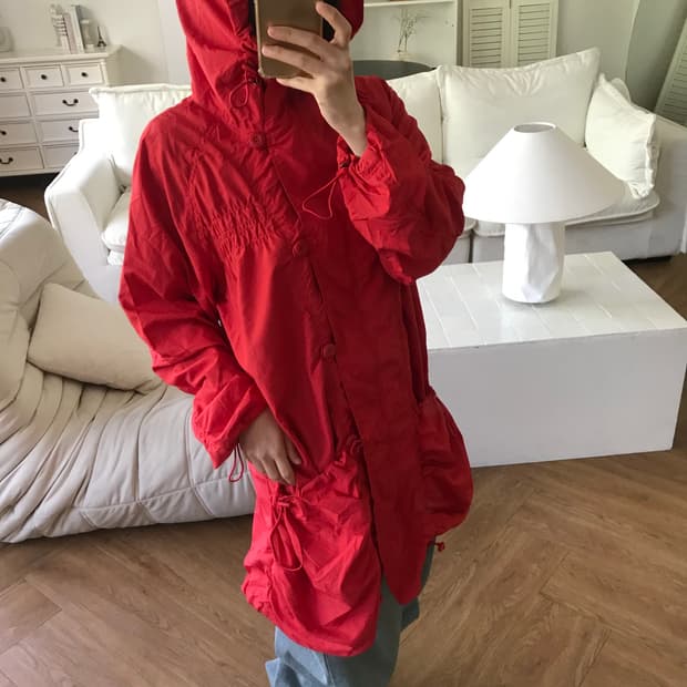 vintage red hood jumper