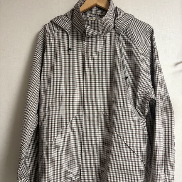 오라리 ron herman 체크 후디 점퍼