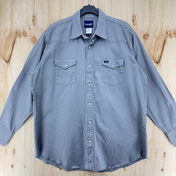 [2XL] 랭글러 웨스턴 셔츠 그레이