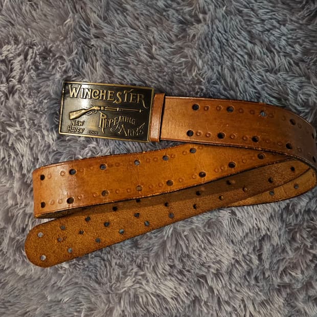 미국[빈티지] 윈체스터(Winchester) 통가죽 벨트