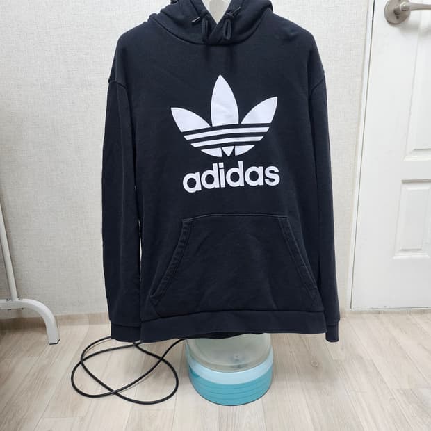 (110)2XL 아디다스 파이어버드 빅로고 트레포일 [블랙] 후드티