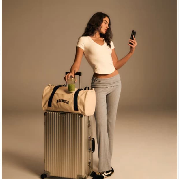 ADANOLA 아다놀라 Rib Fold Over Pants - Grey 