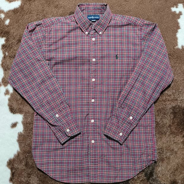 폴로 랄프로렌 여성 타탄 체크 남방(M)