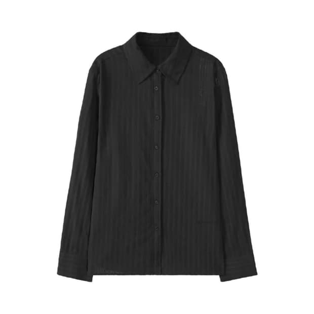 지제뮤지엄 레귤러 핏 벨트 셔츠