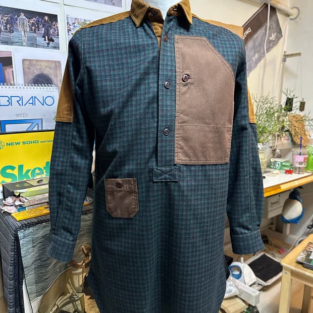 준야 와타나베 꼼데가르송 패널 셔츠