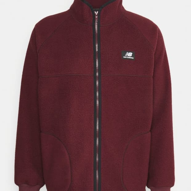 뉴발란스 플리스 자켓 버건디