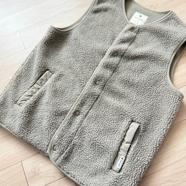 스노우피크 뽀글이 플리스 베스트 조끼 라지 100 L