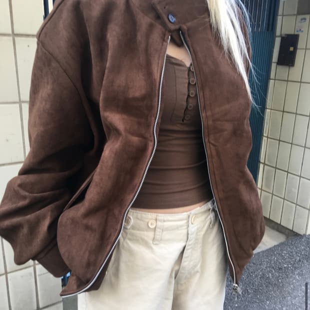 스웨이드 유니섹스 자켓