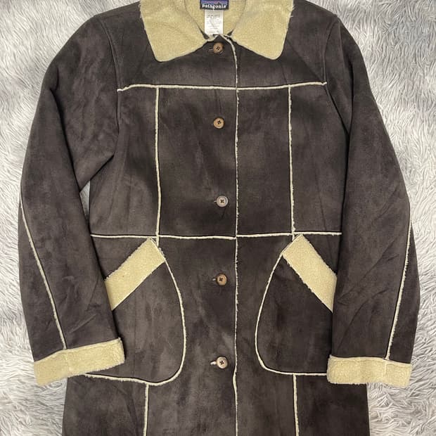 파타고니아 스웨이드 무스탕 자켓 브라운