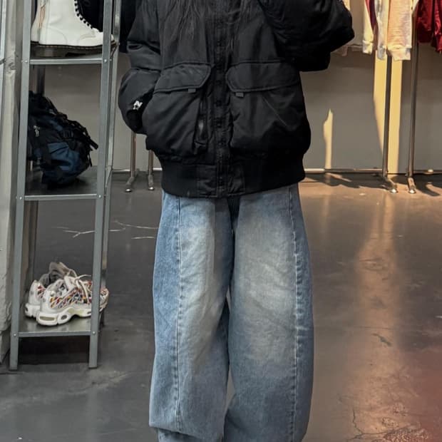 스타터 MA-1 블랙 투포켓 자켓 A3204