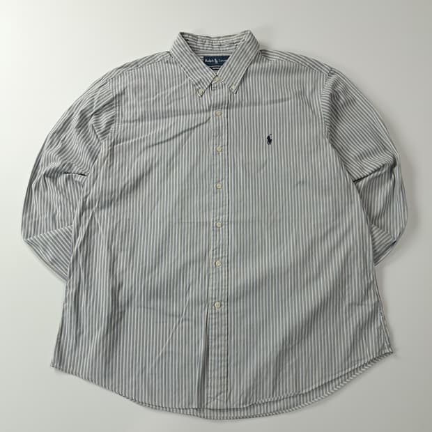 CJ849 XL 폴로 00s 스카이블루 스트라이프 셔츠 남방