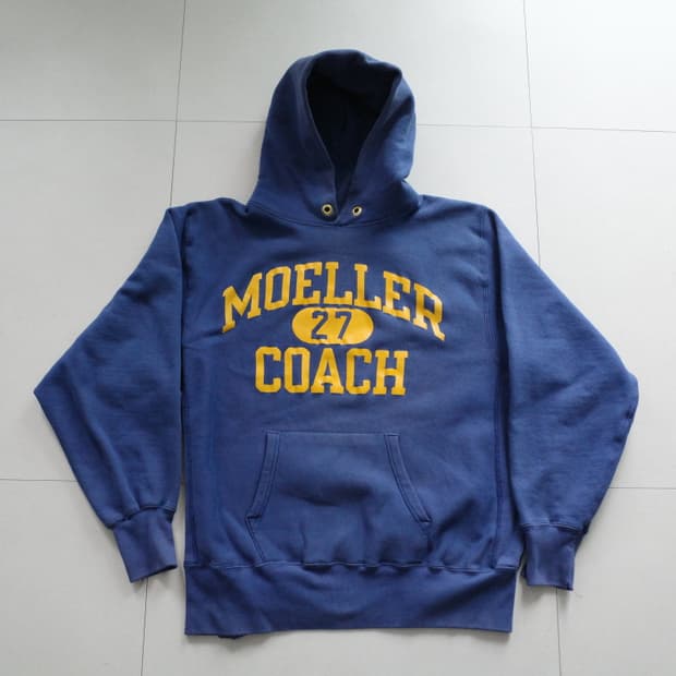 80s 챔피온 리버스위브 USA제 후드 네이비 XL