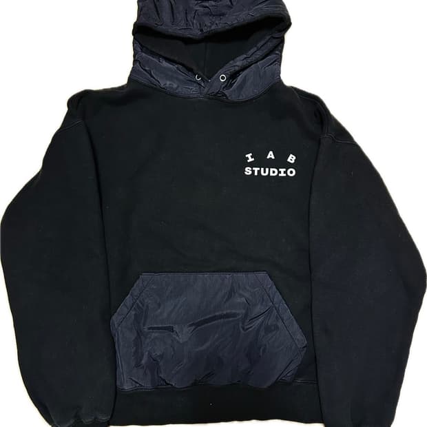 아이앱 스튜디오 우븐 후드 블랙 M