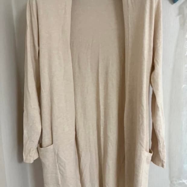 베이지롱트임가디건