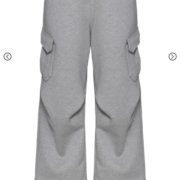 카미엔 오블리크 카고 스웻팬츠 그레이