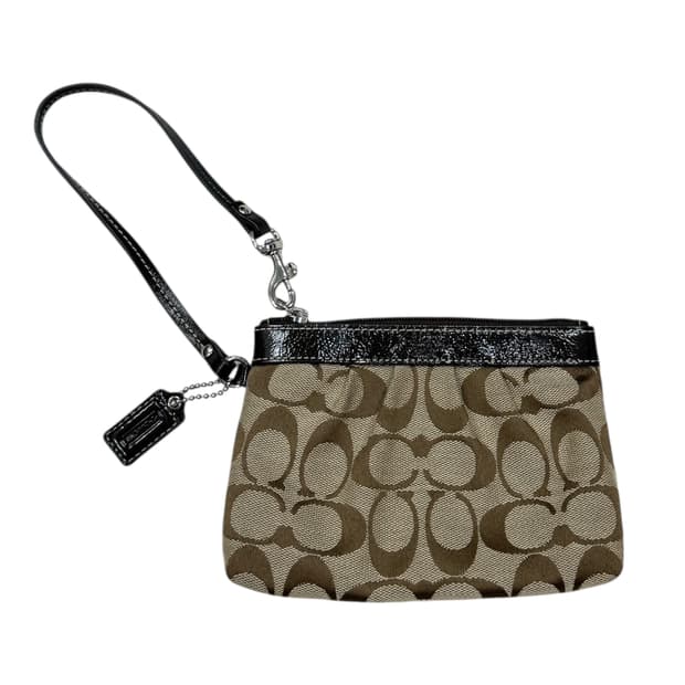 코치 빈티지 시그니처 로고 Y2K 파우치 가방 브라운