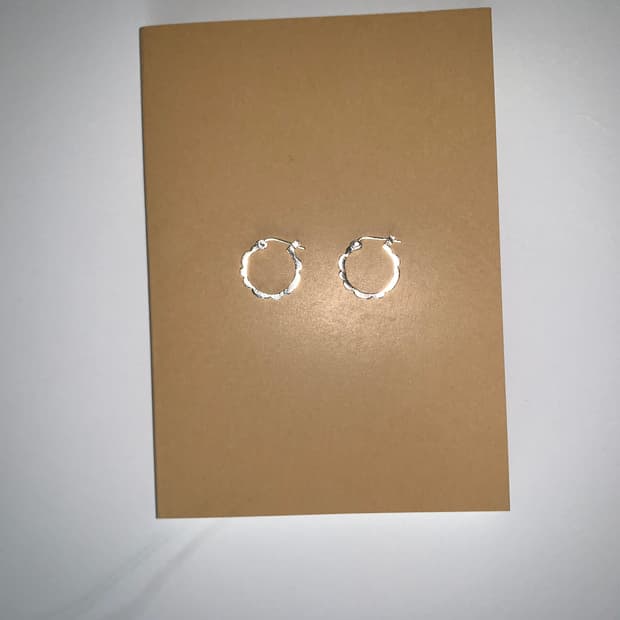 petal silver earrings