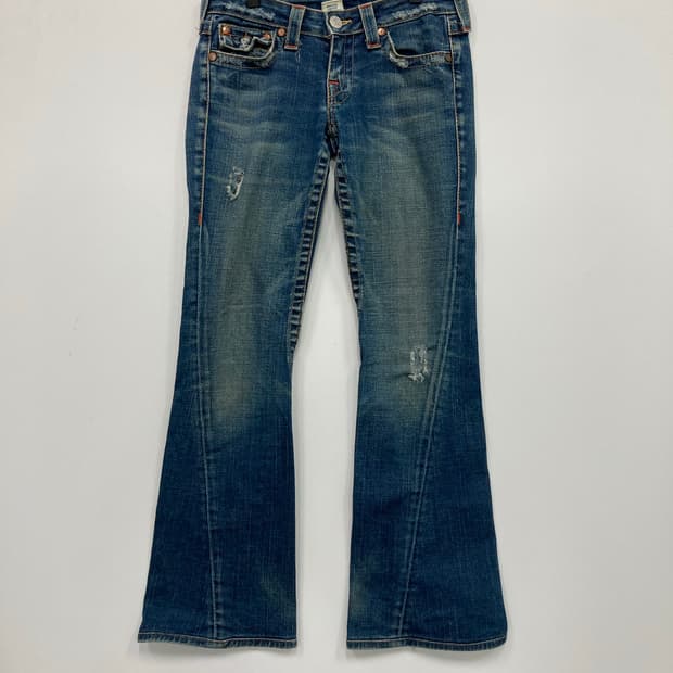 로우라이즈 부츠컷 워싱팬츠