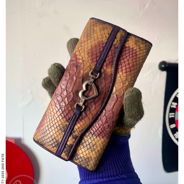 90-00s VIGEVANO Leather Python Wallet