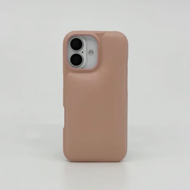 Soft leather cushion case (nude pink)
