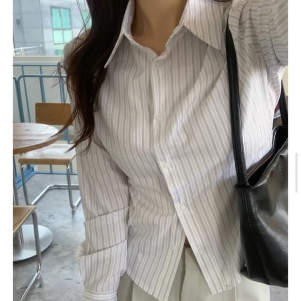 (새옷) 리얼코코 스트라이프 긴팔 셔츠 FREE