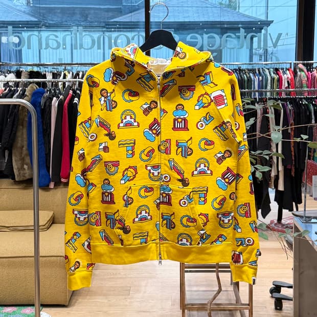 베이프 옐로우 마일로 후드집업 