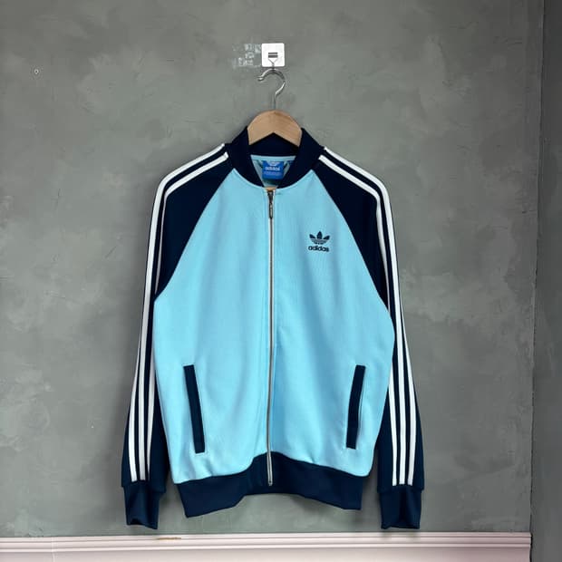 아디다스 슈퍼스타 져지 트랙탑 민트 하늘 네이비