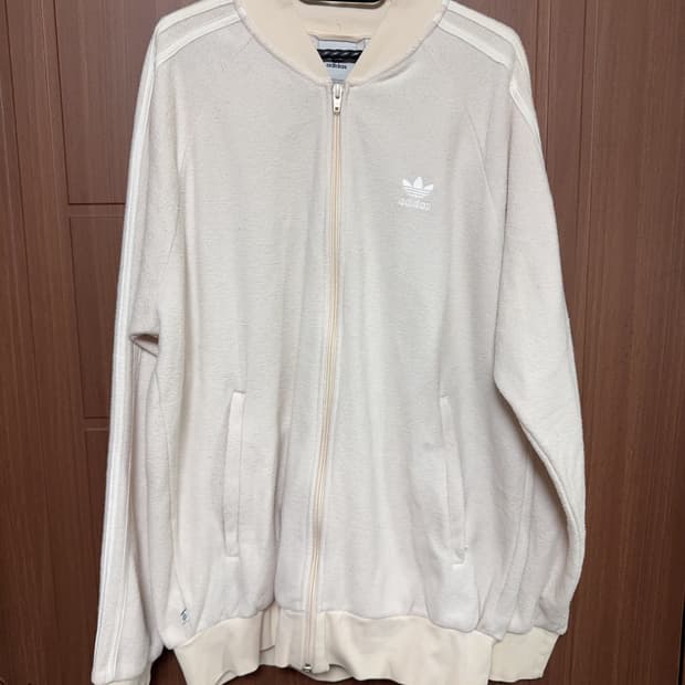 빈티지 아디다스 아이보리 클래식 트랙탑 져지 2XL