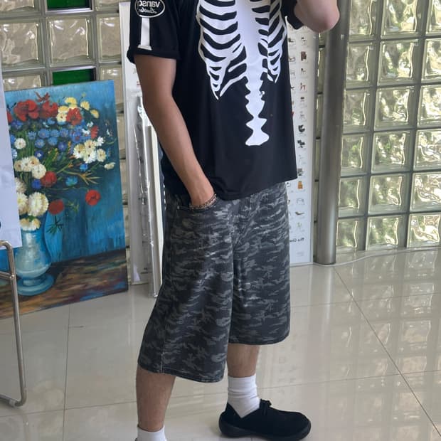 camo pattern shorts 카모 패턴 팬츠