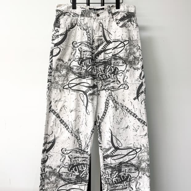 사우스 폴 힙합 그래피티 프린티드 팬츠