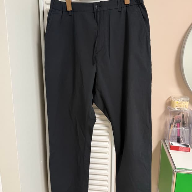 (남성 바지) 비이커 블랙 fit 타입 배기 팬츠