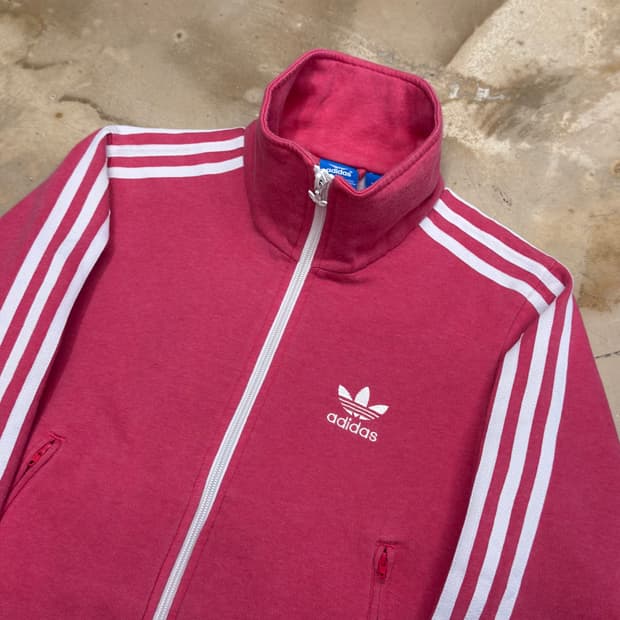 85 아디다스 여성용 핑크 코튼 트랙탑