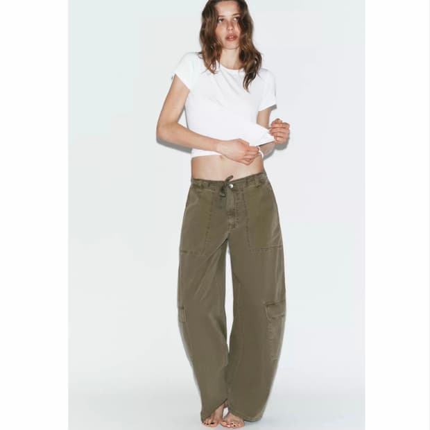 자라 zara 오버사이즈 카고 팬츠 xs 품절템