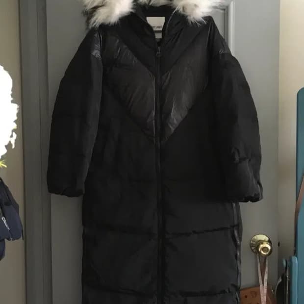 쥬시쥬디 퍼 다운 롱패딩 80사이즈 거의새거