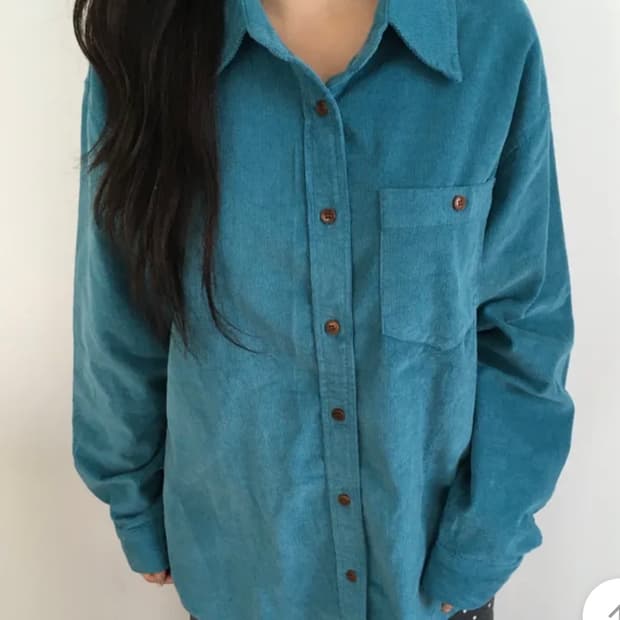 빈티지 골덴 우드 셔츠