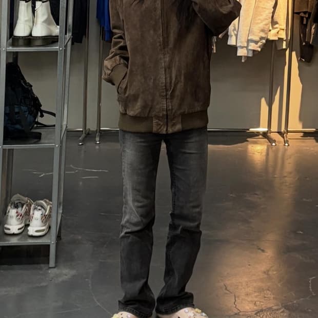 빈티지 트로피 클럽 스웨이드 봄버 자켓 A2791