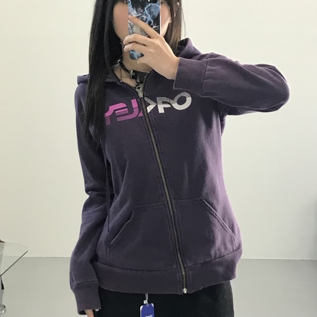 오클리 퍼플 후드집업