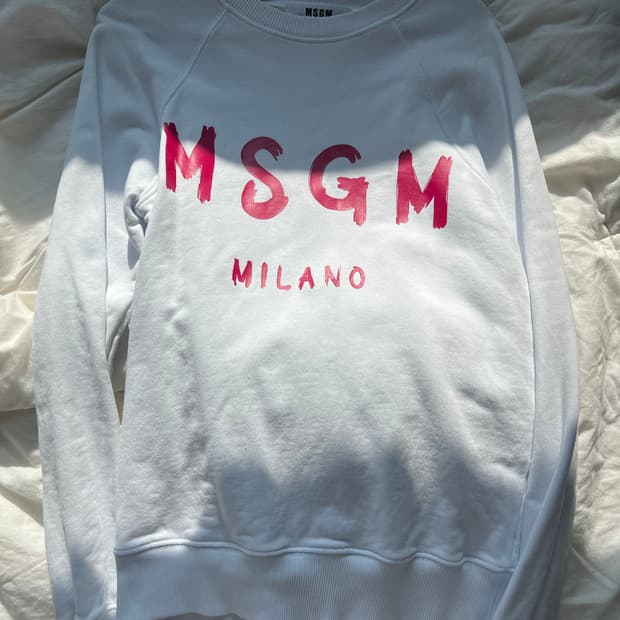 MSGM 화이트 여성 맨투맨 xs