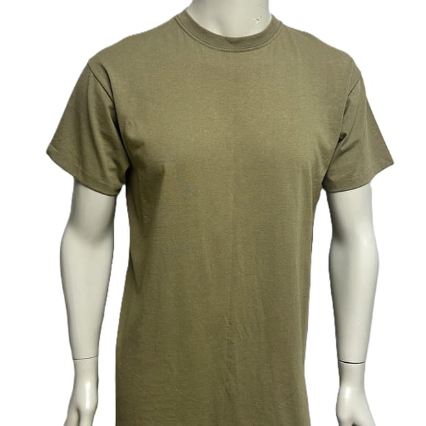 미군 카키색 라운드 반팔 티셔츠 (L) (13) (만원샵)