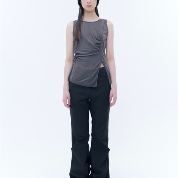 미세키서울 코튼셔링 부츠컷 팬츠 블랙