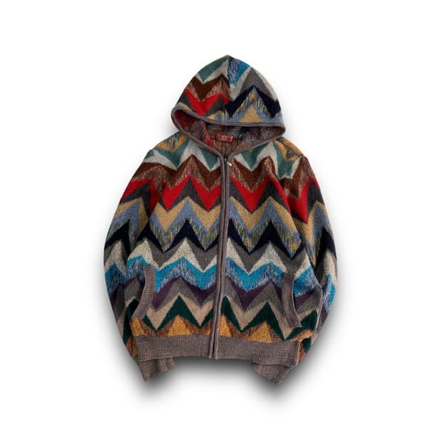 [52] CAPERDONU 에스닉 울 후드집업